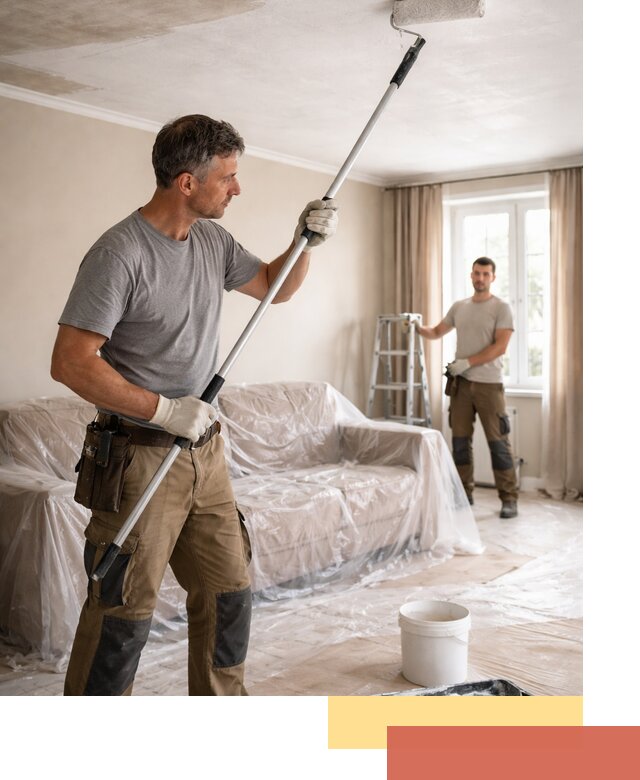 Грунтовка потолка в Холмске — подготовка под покраску и отделку