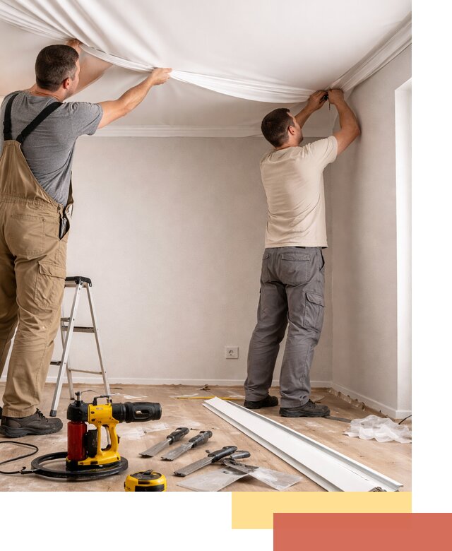 Монтаж ПВХ натяжного потолка в Холмске качественно и быстро