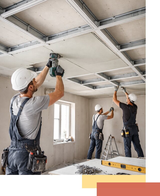 Кессонный потолок из гипсокартона под ключ в Холмске