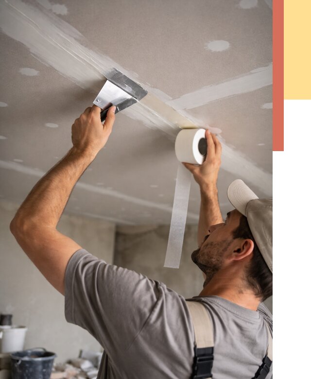 Обработка швов потолка ГКЛ в Холмске от 7703 руб. под ключ | ОТДЕЛОЧНИК-Хлм