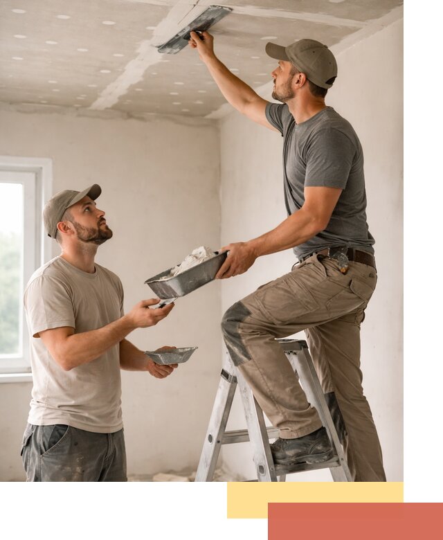 Шпаклевка потолка из гипсокартона в Холмске качественно и быстро