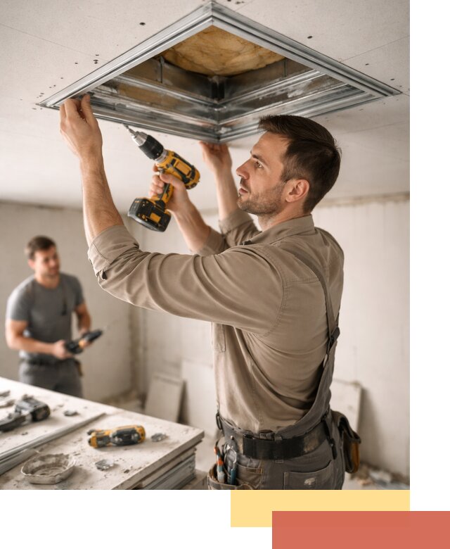 Монтаж люка в потолок из ГКЛ в Холмске