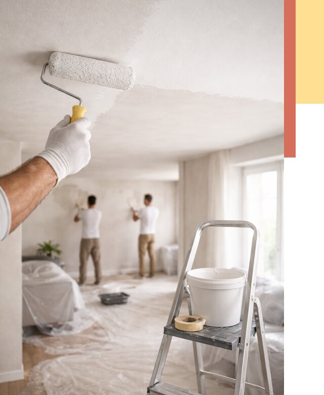 Покраска потолка акриловой краской в Холмске от 2568 руб. | ОТДЕЛОЧНИК-Хлм