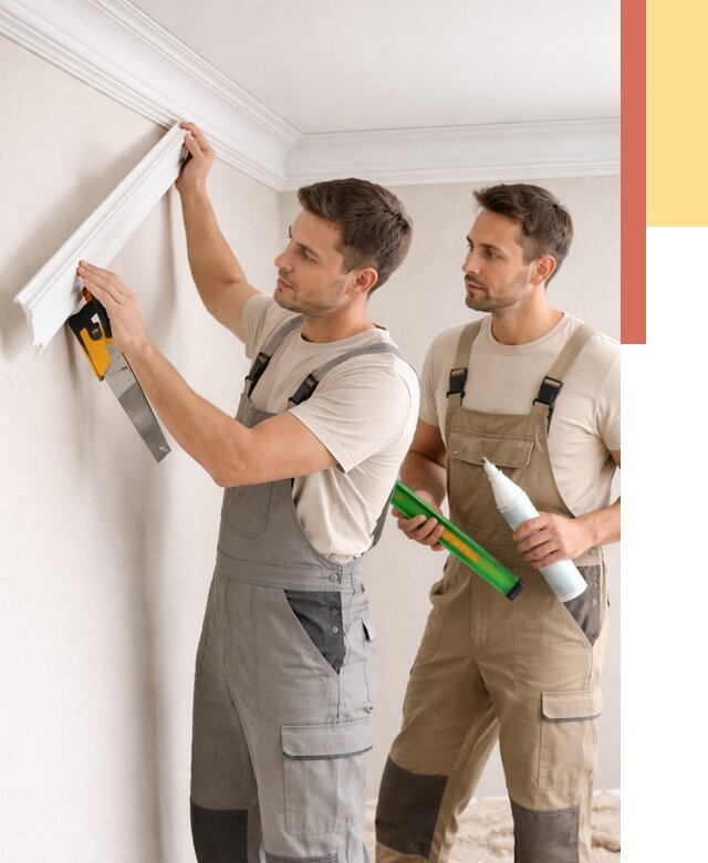 Монтаж потолочного плинтуса в Холмске от 2362 руб. — быстро и недорого | ОТДЕЛОЧНИК-Хлм