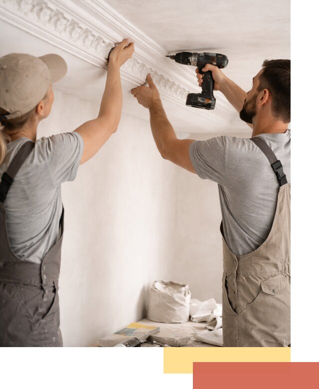 Профессиональный монтаж лепнины на потолок в Холмске