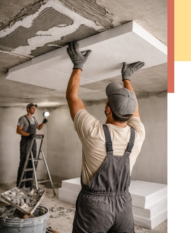 Утепление потолка пенопластом в Холмске от 4622 руб/м2 — недорого и быстро | ОТДЕЛОЧНИК-Хлм