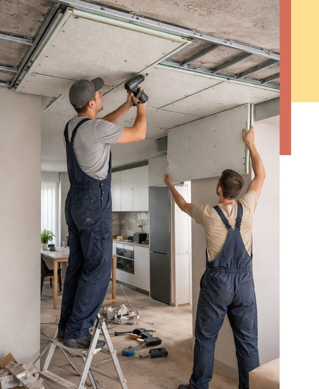 Шумоизоляция потолка панелями зипс в Холмске от 1900 руб. под ключ | ОТДЕЛОЧНИК-Хлм